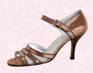 Snakeskin look metallic heel by Matalan �14